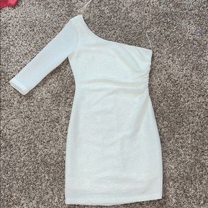 BodyCon Dress. Off white with gold sparkles!